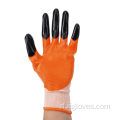 Guanti in nitrile in rivestimento in nylon con nitrile nero immerso